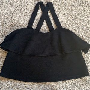 Women’s Madewell Cross strap Ruffle Top Size S